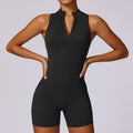 Zypo Sculpt Zip Curve Jumpsuit With Zipper Summer Backless Shorts Jumpsuit Bodysuit For Women Clothing